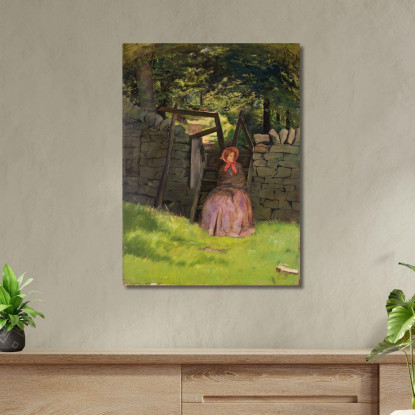 In Attesa Sir John Everett Millais jem61 quadro stampato su tela