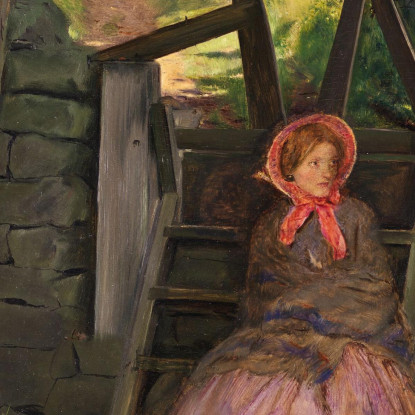 In Attesa Sir John Everett Millais jem61 quadro stampato su tela