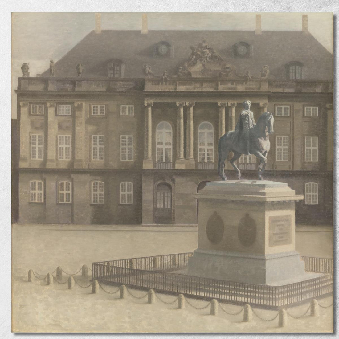 Piazza Amalienborg Copenaghen Vilhelm Hammershøi vhm3 quadro stampato su tela Piazza Amalienborg Copenaghen Vilhelm Hammershøi vhm3 quadro stampato su tela