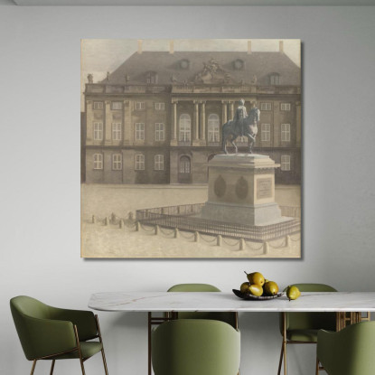 Piazza Amalienborg Copenaghen Vilhelm Hammershøi vhm3 quadro stampato su tela