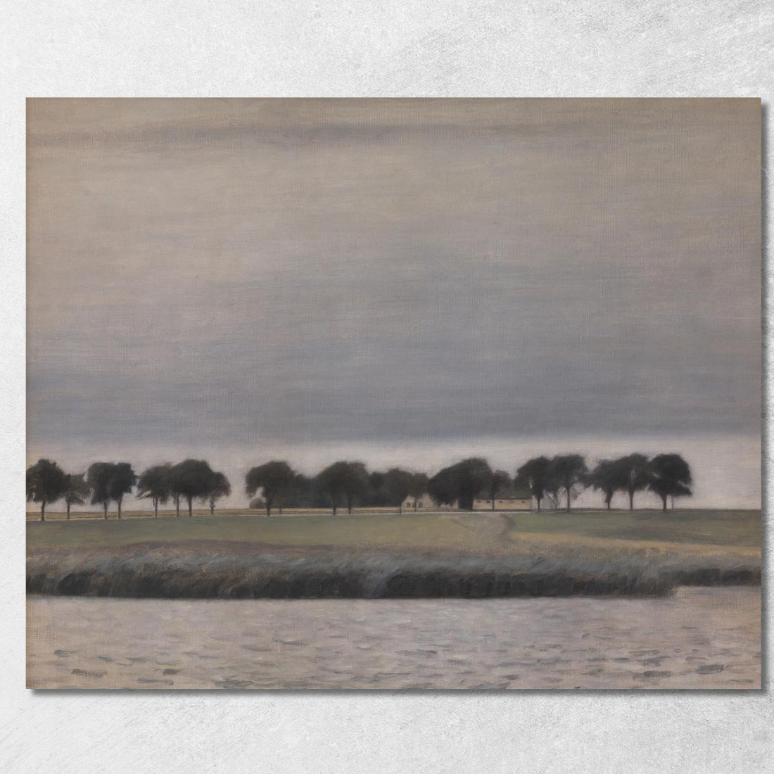Studio Preparatorio Per "Solregn. Gentofte Sø" Vilhelm Hammershøi vhm10 quadro stampato su tela Studio Preparatorio Per "Solregn. Gentofte Sø" Vilhelm Hammershøi vhm10 quadro stampato su tela