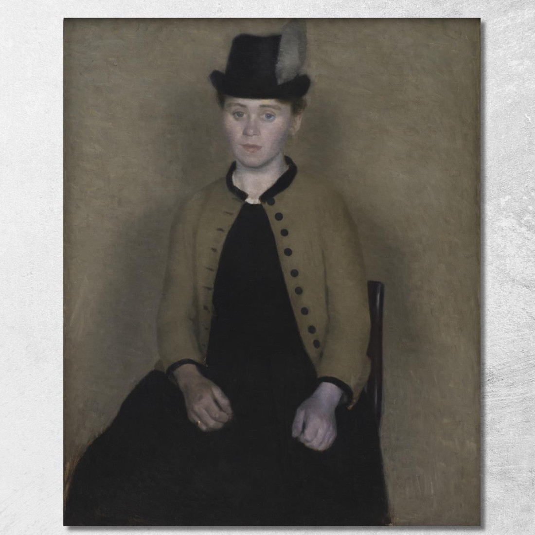 Ida Ilsted In Seguito Moglie Dell'Artista Vilhelm Hammershøi vhm16 quadro stampato su tela Ida Ilsted In Seguito Moglie Dell'Artista Vilhelm Hammershøi vhm16 quadro stampato su tela