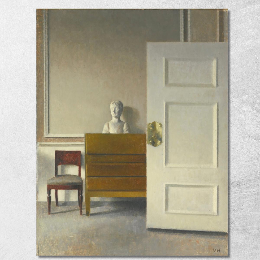 Interno Con Un Busto Vilhelm Hammershøi vhm24 quadro stampato su tela Interno Con Un Busto Vilhelm Hammershøi vhm24 quadro stampato su tela
