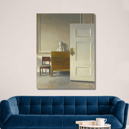 Interno Con Un Busto Vilhelm Hammershøi vhm24 quadro stampato su tela
