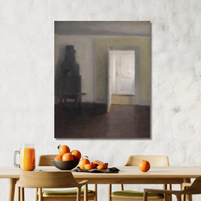 Interno. Una Vecchia Stufa Vilhelm Hammershøi vhm33 quadro stampato su tela