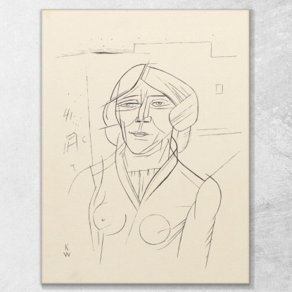 Ritratto Di Donna Karl Wiener kwn196 quadro stampato su tela