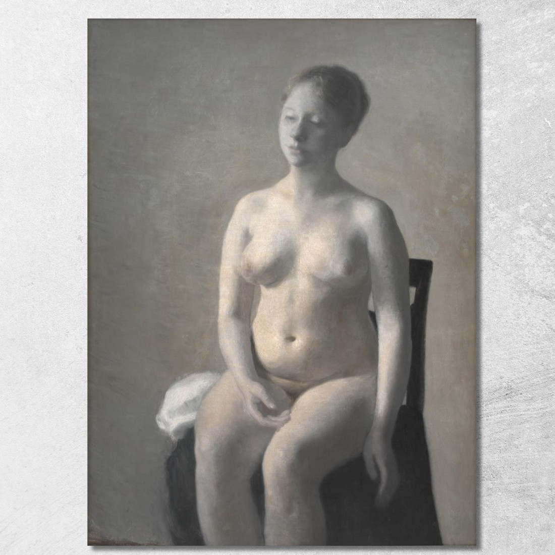 Nudo Femminile Seduto Vilhelm Hammershøi vhm52 quadro stampato su tela Nudo Femminile Seduto Vilhelm Hammershøi vhm52 quadro stampato su tela
