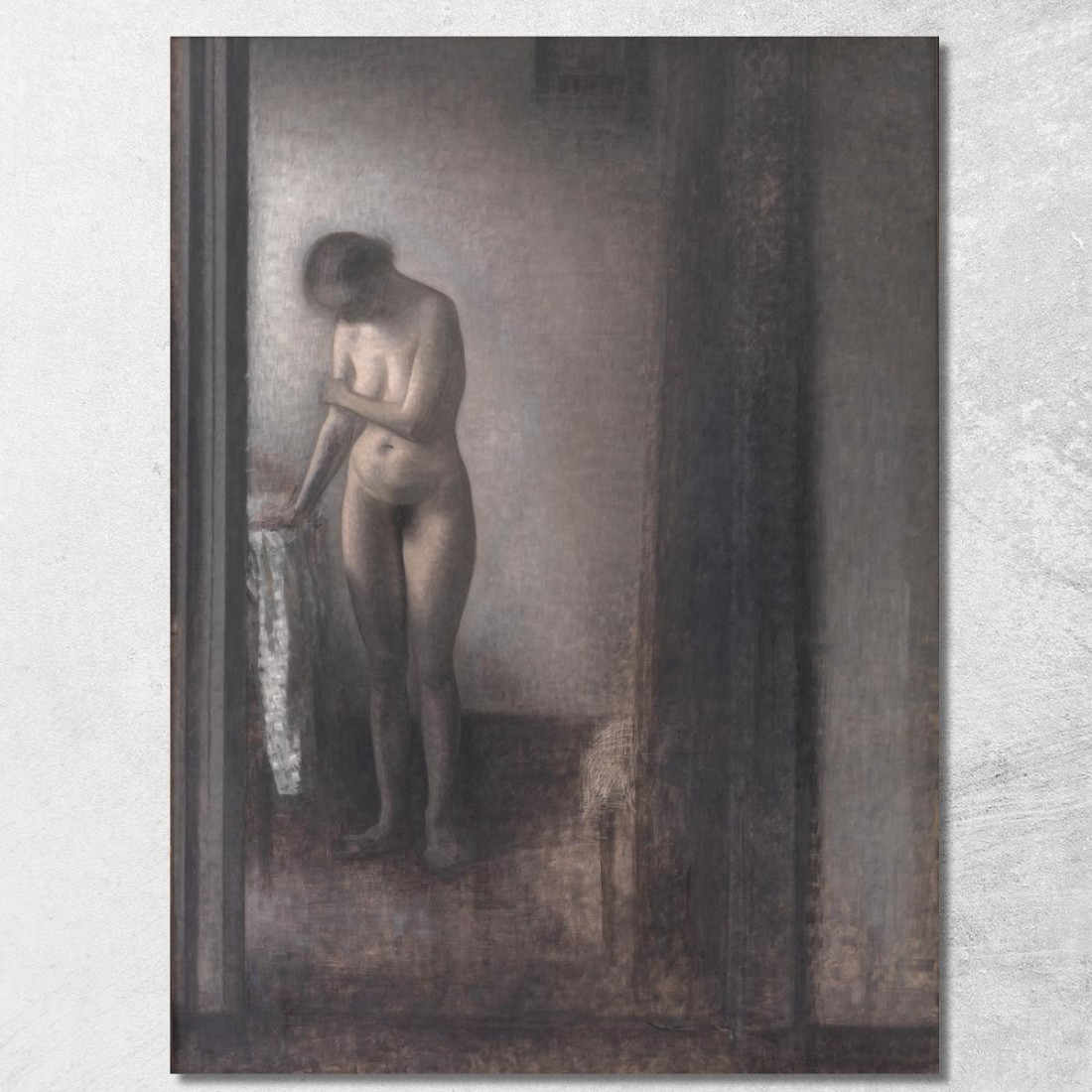 Nudo Femminile In Piedi Vilhelm Hammershøi vhm56 quadro stampato su tela Nudo Femminile In Piedi Vilhelm Hammershøi vhm56 quadro stampato su tela