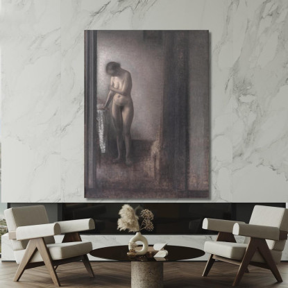 Nudo Femminile In Piedi Vilhelm Hammershøi vhm56 quadro stampato su tela