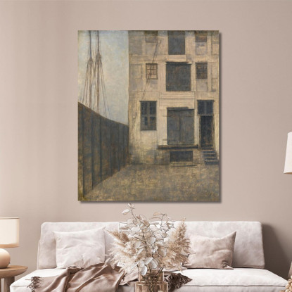 Il Vecchio Magazzino A Christianshavn Vilhelm Hammershøi vhm67 quadro stampato su tela