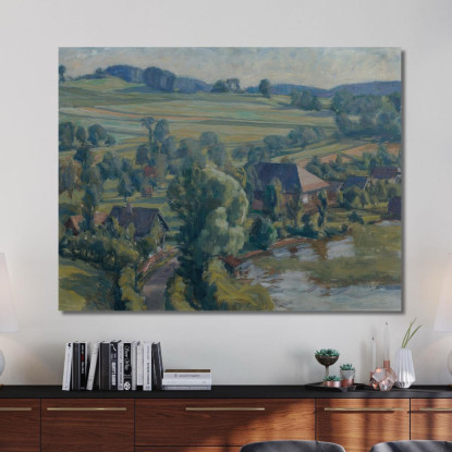 Paesaggio Dell'Attersee Presso Unterbuchberg Walther Gamerith wgm2 quadro stampato su tela