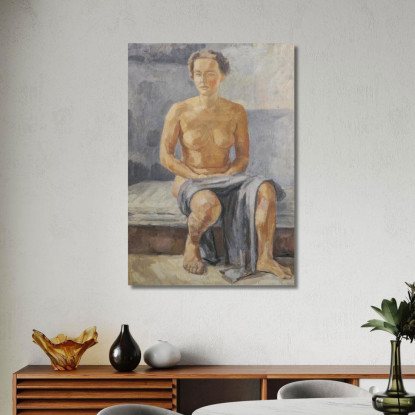 Nudo Femminile Seduto Walther Gamerith wgm21 quadro stampato su tela