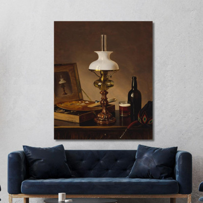 Natura Morta Nell'Atelier Ferdinand von Wright fvw26 quadro stampato su tela