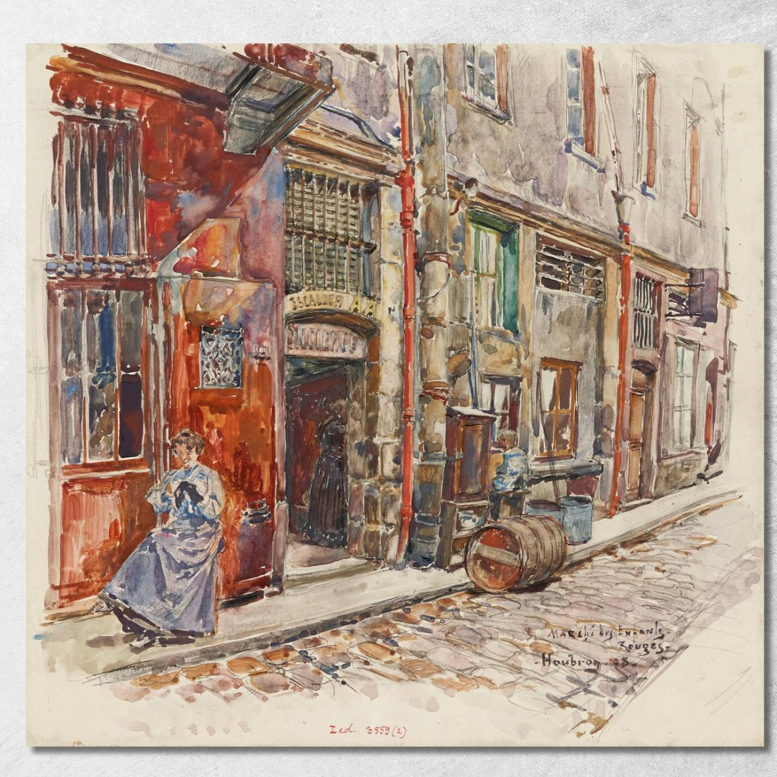 Ingresso Scala A Del Marché Des Enfants-Rouges Nel 1908 3° Arrondissement Frédéric Houbron fhb7 quadro stampato su tela Ingresso Scala A Del Marché Des Enfants-Rouges Nel 1908 3° Arrondissement Frédéric Houbron fhb7 quadro stampato su tela