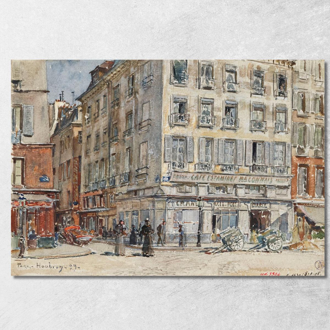 Intersezione Di Due Strade A Parigi Nel 1899 Frédéric Houbron fhb9 quadro stampato su tela Intersezione Di Due Strade A Parigi Nel 1899 Frédéric Houbron fhb9 quadro stampato su tela