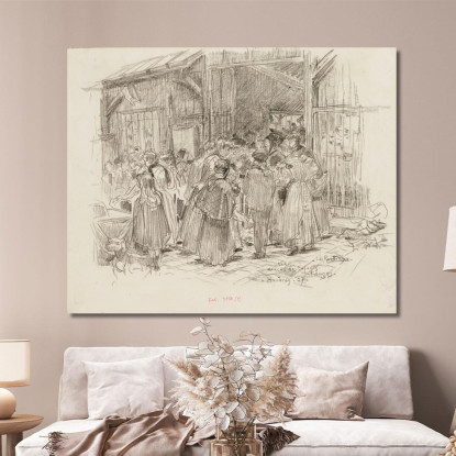 La Rostiche Marché Des Enfants-Rouges Nel 1907 3° Arrondissement Frédéric Houbron fhb14 quadro stampato su tela