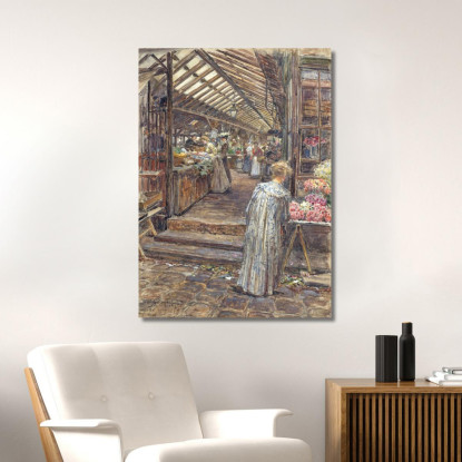 Il Marché Des Enfants-Rouges Rue De Bretagne Frédéric Houbron fhb24 quadro stampato su tela