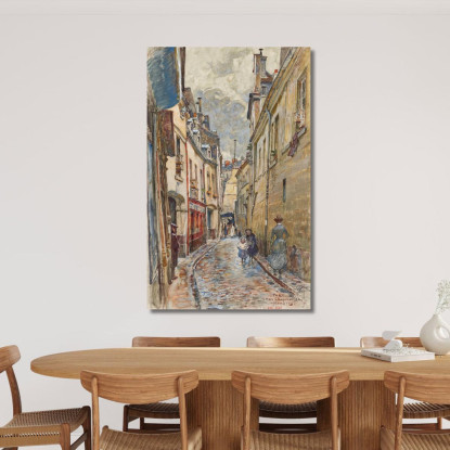 Rue Chanoinesse Nel 1905 4° Arrondissement Frédéric Houbron fhb33 quadro stampato su tela
