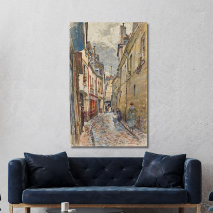Rue Chanoinesse Nel 1905 4° Arrondissement Frédéric Houbron fhb33 quadro stampato su tela