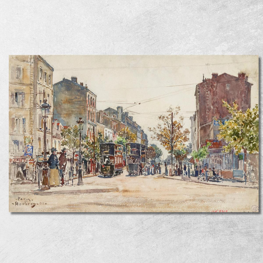 Tram A Due Piani In Un Viale Di Parigi Nel 1901 Frédéric Houbron fhb37 quadro stampato su tela Tram A Due Piani In Un Viale Di Parigi Nel 1901 Frédéric Houbron fhb37 quadro stampato su tela