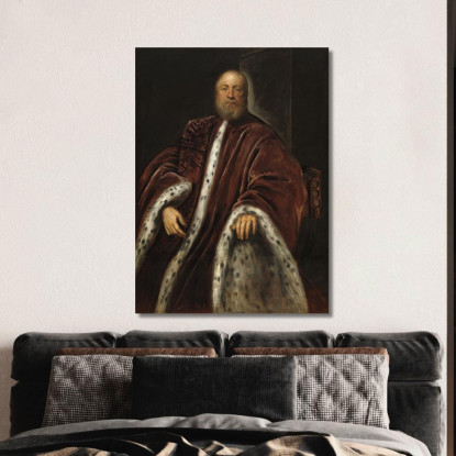 Un Procuratore Di San Marco Jacopo Tintoretto jtn1 quadro stampato su tela