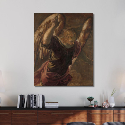 Angelo Dell'Annunciazione Alla Vergine Jacopo Tintoretto jtn2 quadro stampato su tela