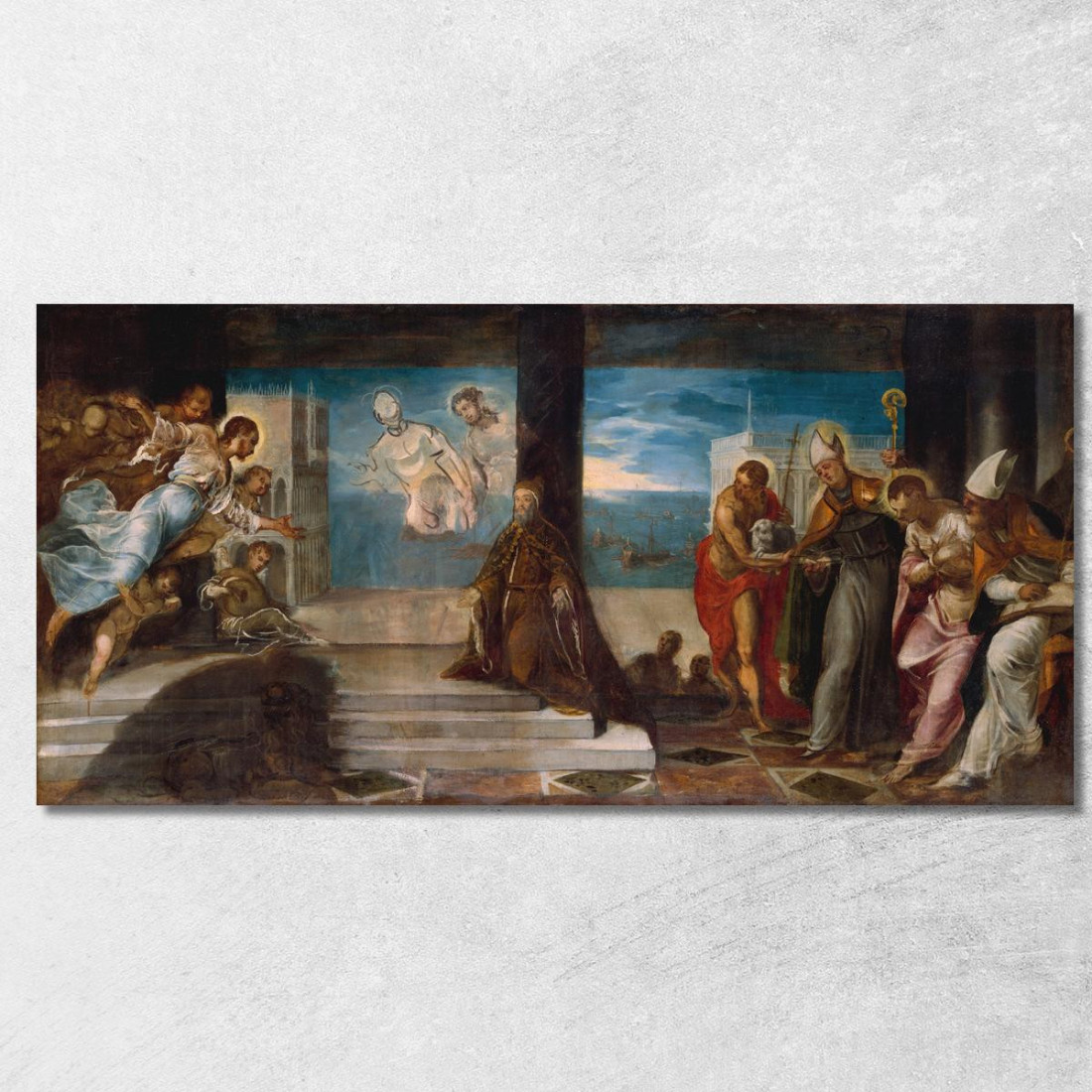 Doge Alvise Mocenigo (1507–1577) Presentato Al Redentore Jacopo Tintoretto jtn5 quadro stampato su tela Doge Alvise Mocenigo (1507–1577) Presentato Al Redentore Jacopo Tintoretto jtn5 quadro stampato su tela