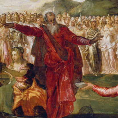 Mosè Che Perquote La Roccia Jacopo Tintoretto jtn13 quadro stampato su tela