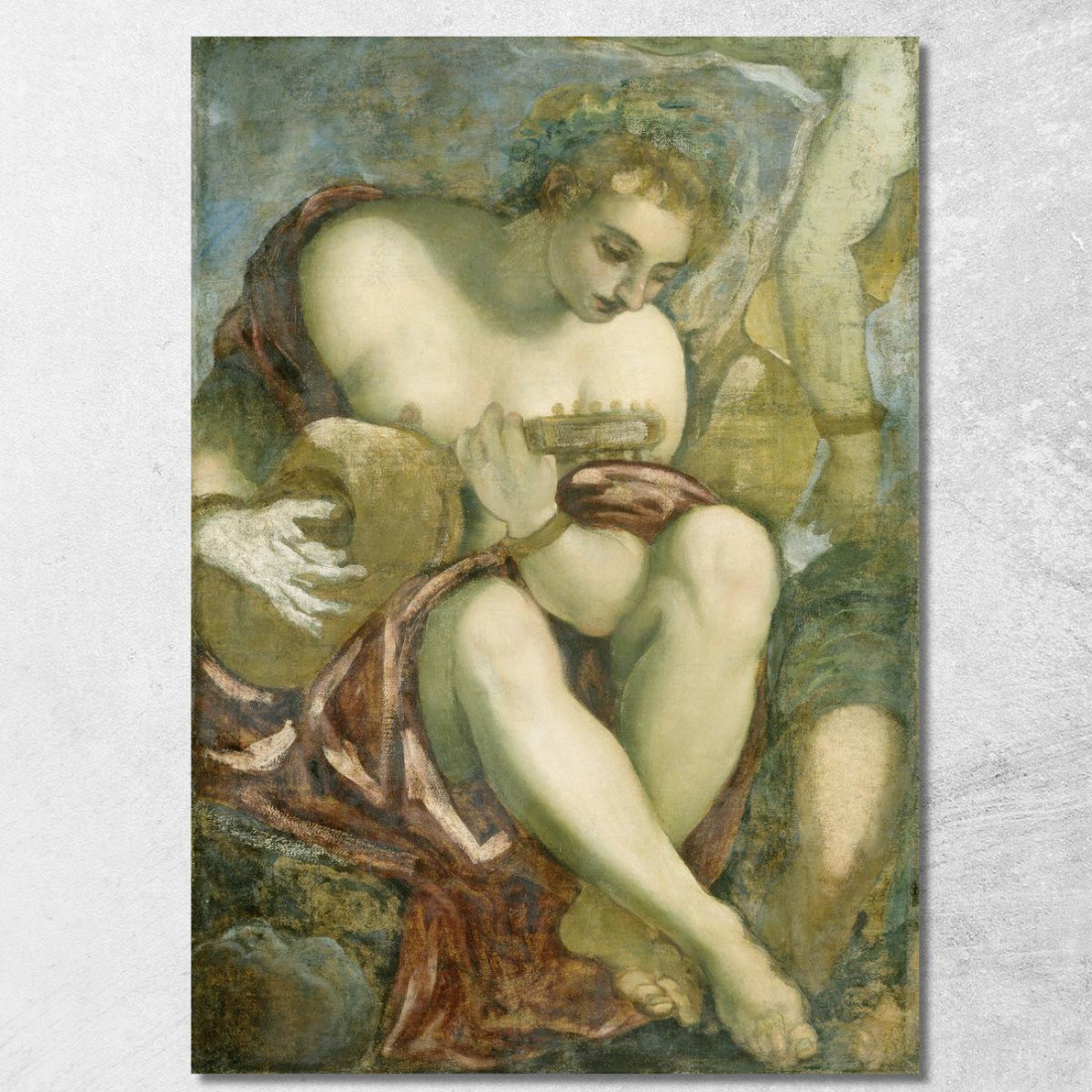 Musa Con Liuto Jacopo Tintoretto jtn14 quadro stampato su tela Musa Con Liuto Jacopo Tintoretto jtn14 quadro stampato su tela