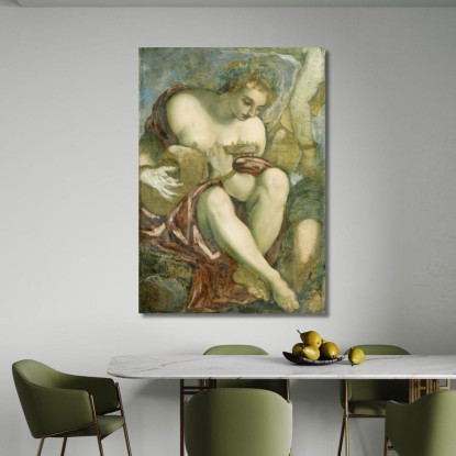 Musa Con Liuto Jacopo Tintoretto jtn14 quadro stampato su tela