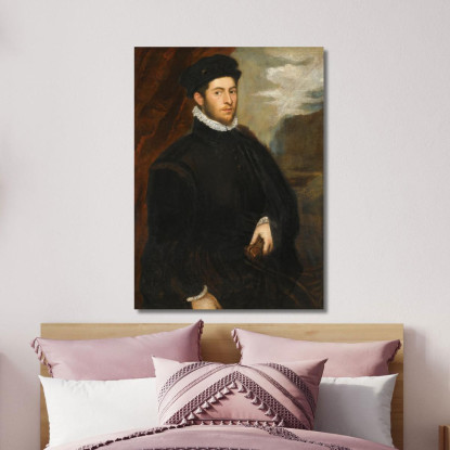 Ritratto Di Un Nobiluomo Jacopo Tintoretto jtn24 quadro stampato su tela