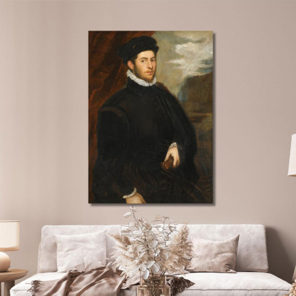 Ritratto Di Un Nobiluomo Jacopo Tintoretto jtn24 quadro stampato su tela