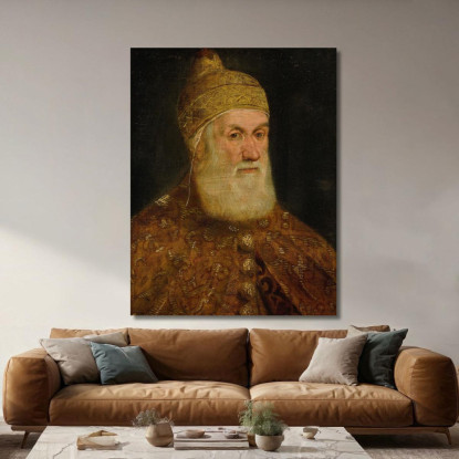 Ritratto Del Doge Girolamo Priuli Jacopo Tintoretto jtn28 quadro stampato su tela