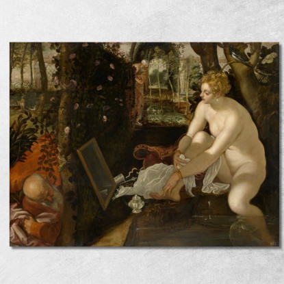 Susanna E I Vecchioni Jacopo Tintoretto jtn35 quadro stampato su tela