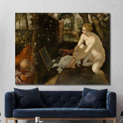 Susanna E I Vecchioni Jacopo Tintoretto jtn35 quadro stampato su tela