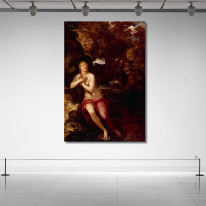 La Maddalena Nel Deserto Jacopo Tintoretto jtn43 quadro stampato su tela