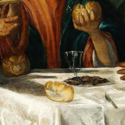 La Cena In Emmaus Jacopo Tintoretto jtn45 quadro stampato su tela