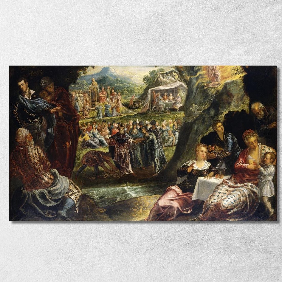 L'Adorazione Del Vitello D'Oro Jacopo Tintoretto jtn46 quadro stampato su tela L'Adorazione Del Vitello D'Oro Jacopo Tintoretto jtn46 quadro stampato su tela