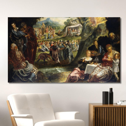 L'Adorazione Del Vitello D'Oro Jacopo Tintoretto jtn46 quadro stampato su tela