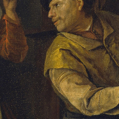 Un Orefice Che Fonde I Gioielli Di Una Donna Alla Presenza Di Un Notaio Jan Steen jsn4 quadro stampato su tela