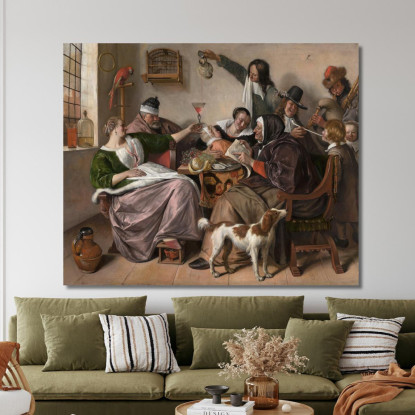 Come Cantano I Vecchi Così Fischiano I Giovani Jan Steen jsn16 quadro stampato su tela