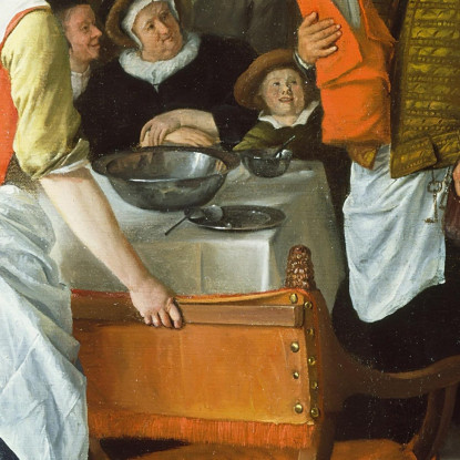 Celebrazione Della Nascita Jan Steen jsn20 quadro stampato su tela