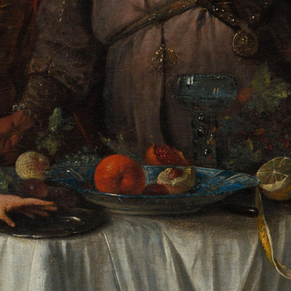 Ester Assuero E Aman Jan Steen jsn25 quadro stampato su tela