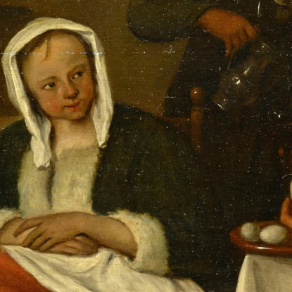 Contadino Che Mangia Uova Jan Steen jsn28 quadro stampato su tela