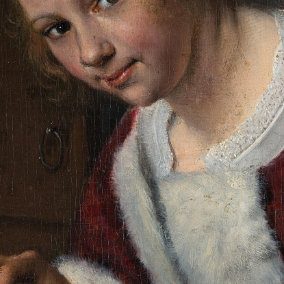 Ragazza Che Mangia Ostriche Jan Steen jsn30 quadro stampato su tela