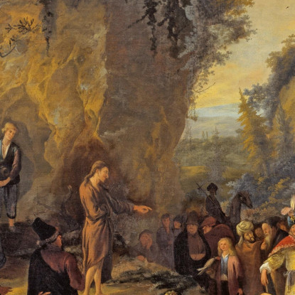 Giovanni Battista Predica Jan Steen jsn35 quadro stampato su tela