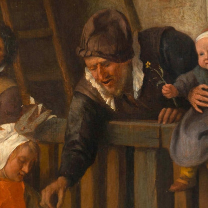 Il Piccolo Questuante Jan Steen jsn36 quadro stampato su tela