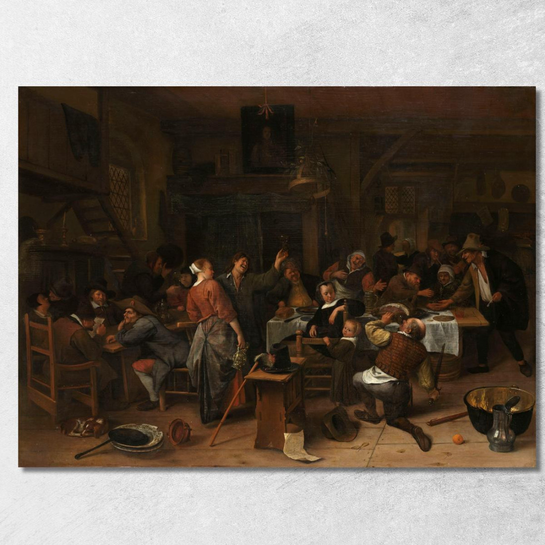 Giorno Del Principe Jan Steen jsn45 quadro stampato su tela Giorno Del Principe Jan Steen jsn45 quadro stampato su tela