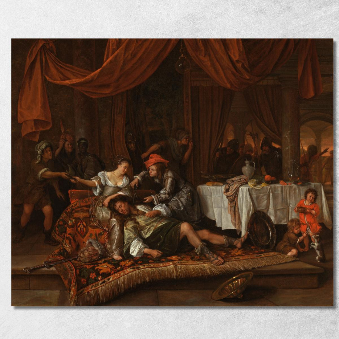 Sansone E Dalila Jan Steen jsn47 quadro stampato su tela Sansone E Dalila Jan Steen jsn47 quadro stampato su tela