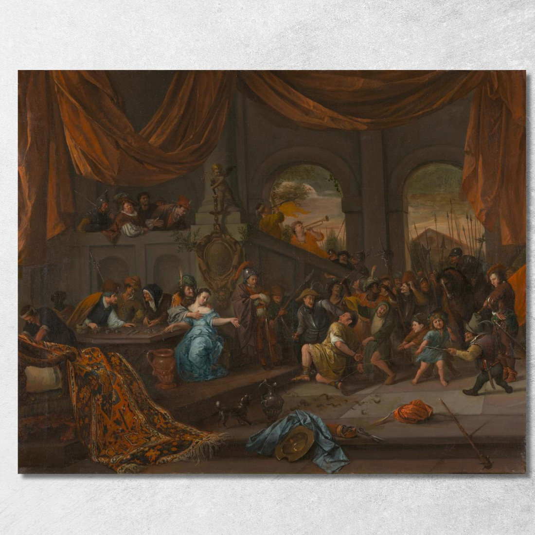 Sansone Offeso Dai Filistei Jan Steen jsn48 quadro stampato su tela Sansone Offeso Dai Filistei Jan Steen jsn48 quadro stampato su tela